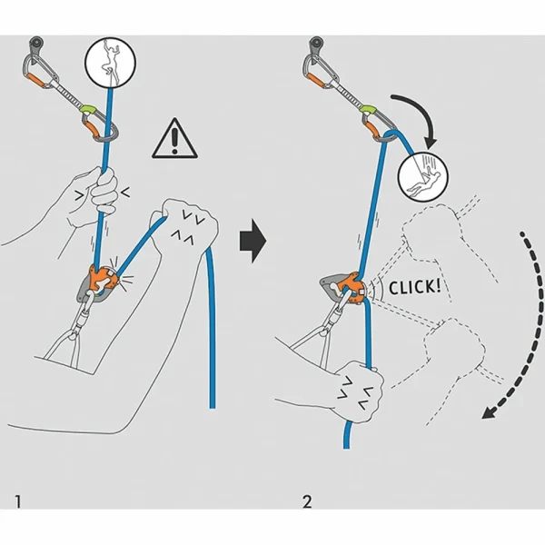 Climbing Technology Click-Up+ Belay Device & HMS 6