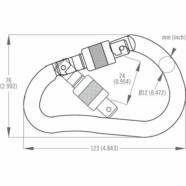 DMM 12mm Boa Steel Screwgate 1
